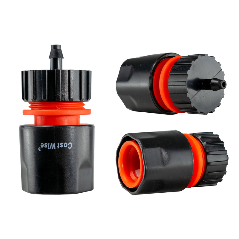 3/4" BSPF Thread Quick Connect Valve with Hose Connector 4mm Barb - Home & Garden > Lawn & Garden Garden watering