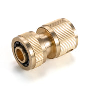 Three Way Tap Splitter Brass 3/4" BSP with Quick Connect and Hose Fittings - Garden watering