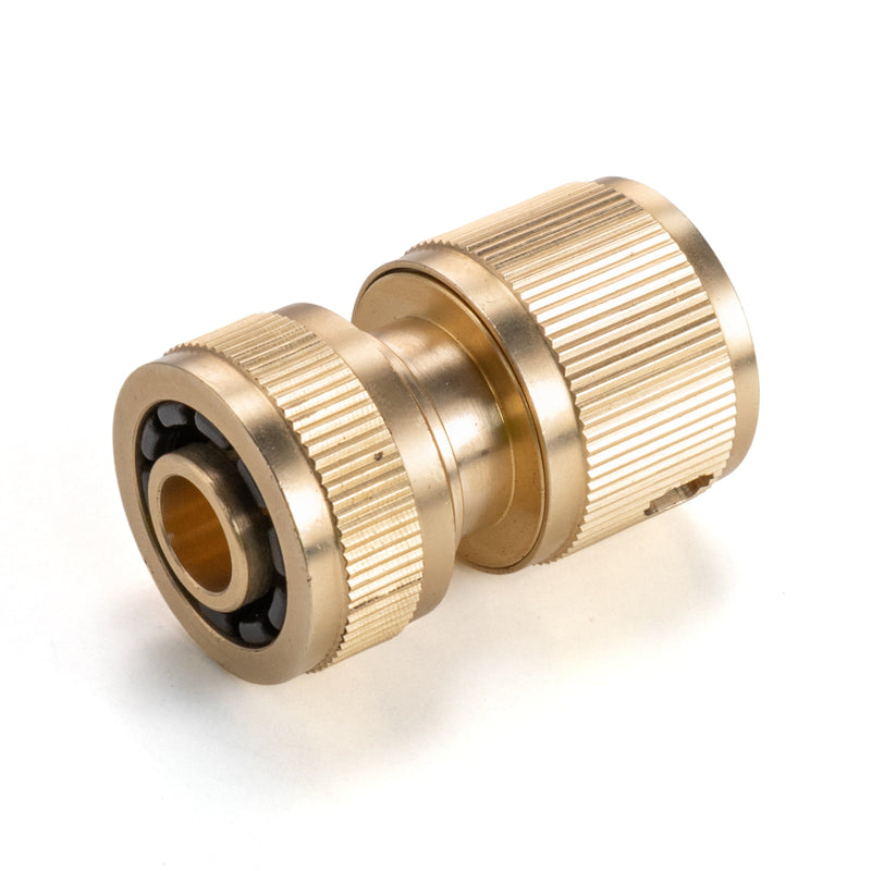 Three Way Tap Splitter Brass 3/4" BSP with Quick Connect and Hose Fittings - Garden watering