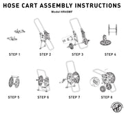 Hose Cart for 45m 1/2" Garden Hose CW - Home & Garden > Lawn & Garden > Watering & Irrigation > Garden Hoses Hose Reel