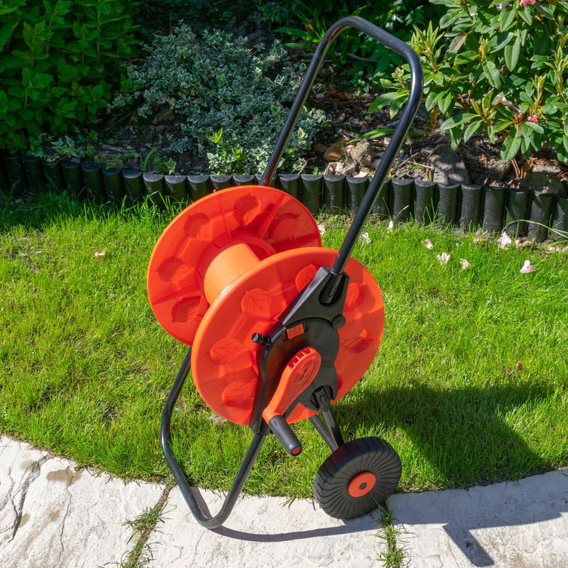 Hose Cart with Wheels for 60m 1/2" Garden Hose CW - Home & Garden > Lawn & Garden > Watering & Irrigation > Garden Hoses Hose Reel
