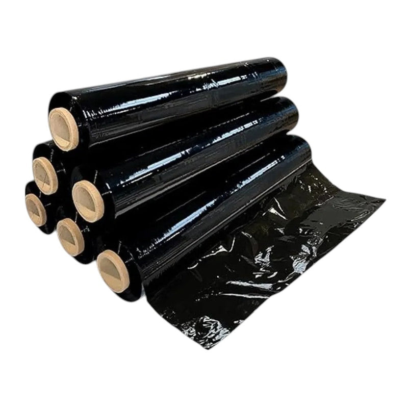 500mm Shrink Rolls Black 23mu - Postal Packaging