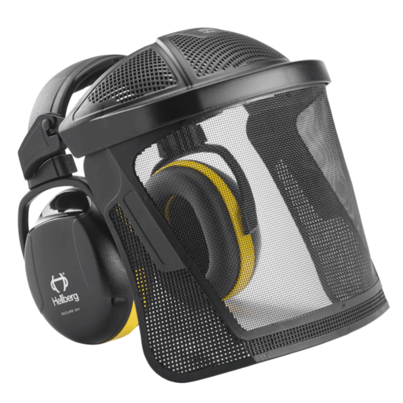 Hellberg 44202 Secure 2 Headband Nylon Mesh Guard, 90-110 dB - FACE PROTECTION