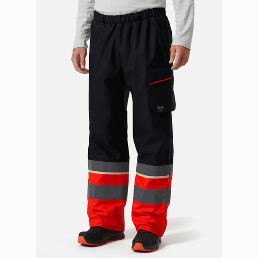 Helly Hansen 71186 Hi-Vis UC-ME Waterproof Over Shell Pants Trousers, Class 1 - HI-VIS TROUSERS