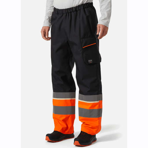 Helly Hansen 71186 Hi-Vis UC-ME Waterproof Over Shell Pants Trousers, Class 1 - HI-VIS TROUSERS
