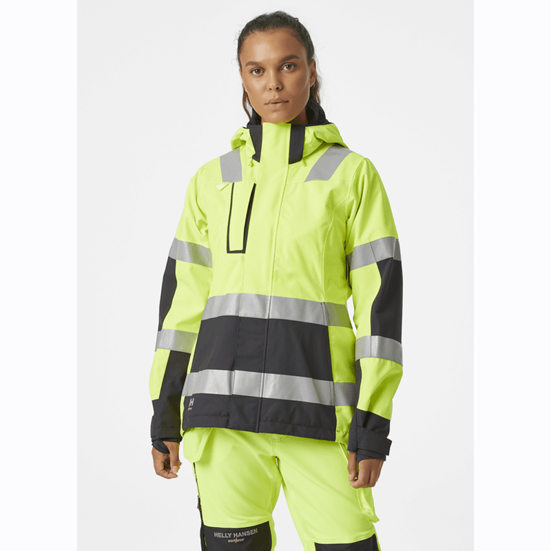 Helly Hansen 71294 Women's Luna Hi-Vis Waterproof Shell Jacket - WOMENS HI-VIS CLOTHING