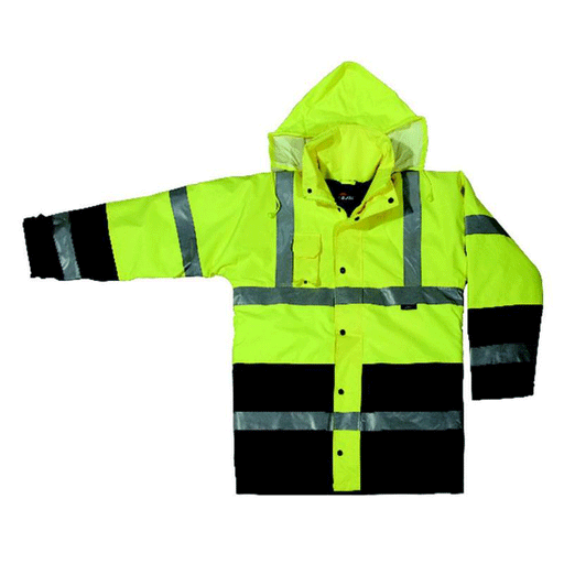 Herock Hi-Vis Contrast Parka Work Coat Jacket - HI-VIS JACKETS & COATS