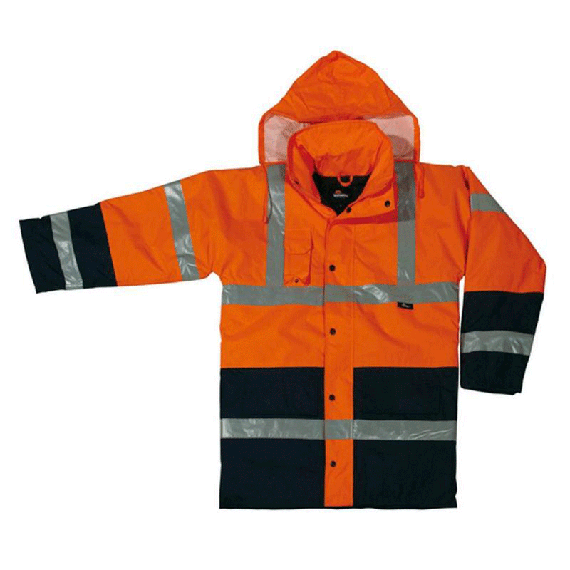 Herock Hi-Vis Contrast Parka Work Coat Jacket - HI-VIS JACKETS & COATS