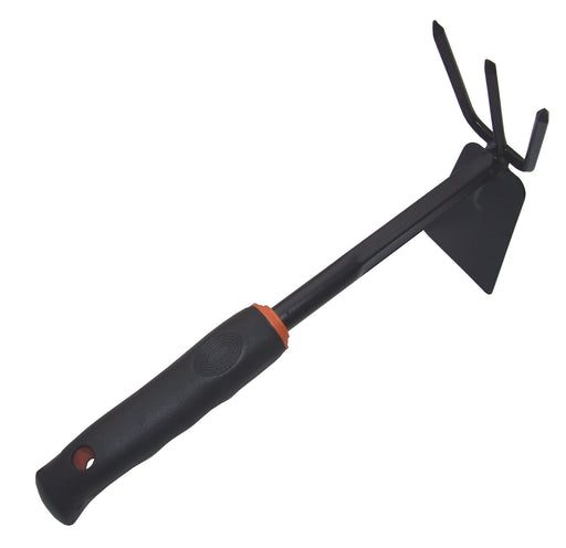 Garden Hoe Garden Rake 2 in 1 Gardening Tools, 3 Prong Garden Fork for Garden Soil, Hand Hoe Hand Rake Cultivator Garden Tool, Soil Rake & Mattock Gardening Tool - Home & Garden > Lawn & Garden > Gardening > Gardening Tools > Cultivating Tools > Hoes