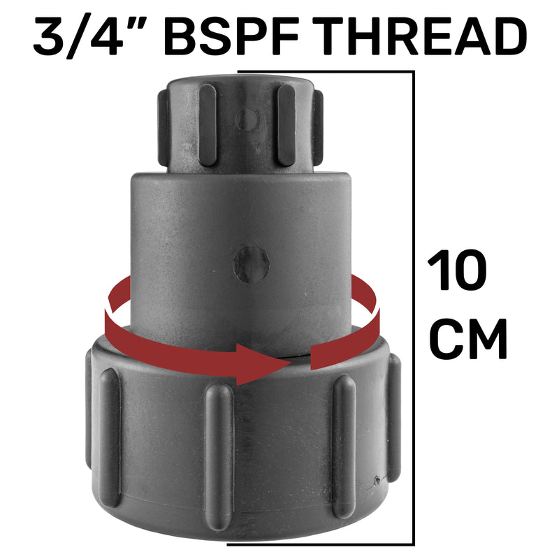 IBC 2” S60X6 – 3/4" BSPF Extender Adaptor with MDPE Elbow 20mm - Hardware > Plumbing > Plumbing Fittings & Supports > Pipe Connectors