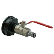 IBC 2” S60X6 Cap with Lever Valve and Male Quick Connector Zinc - Home & Garden > Lawn & Garden