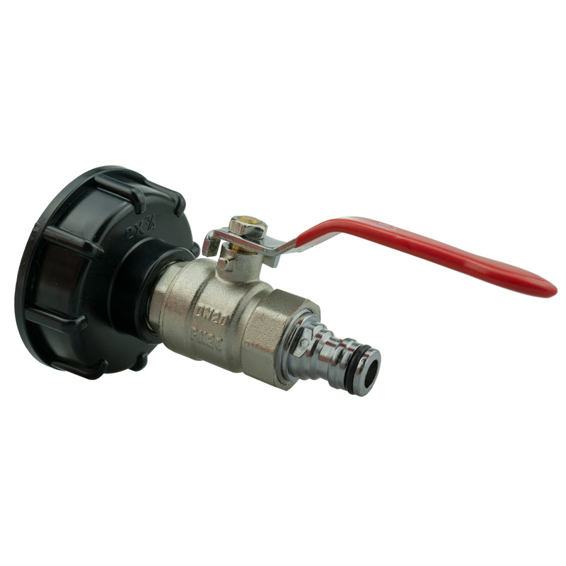 IBC 2” S60X6 Cap with Lever Valve and Male Quick Connector Zinc - Home & Garden > Lawn & Garden