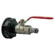 IBC 2” S60X6 Cap with Lever Valve and Male Quick Connector Zinc - Home & Garden > Lawn & Garden