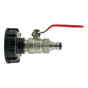 IBC 2” S60X6 Cap with Lever Valve and Male Quick Connector Zinc - Home & Garden > Lawn & Garden