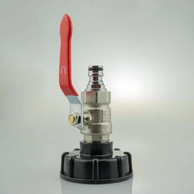 IBC 2” S60X6 Cap with Lever Valve and Male Quick Connector Zinc - Home & Garden > Lawn & Garden