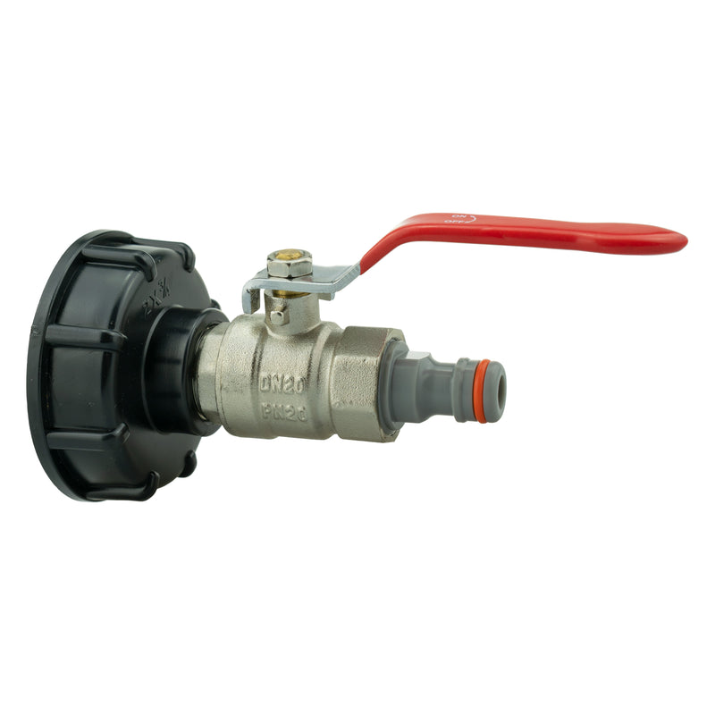 IBC 2” S60X6 Cap with Lever Valve and Male Quick Connector WL - Home & Garden > Lawn & Garden