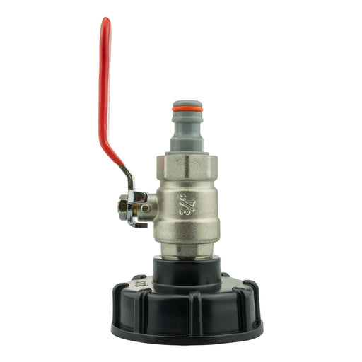 IBC 2” S60X6 Cap with Lever Valve and Male Quick Connector WL - Home & Garden > Lawn & Garden