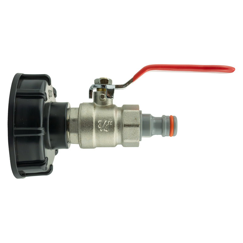 IBC 2” S60X6 Cap with Lever Valve and Male Quick Connector WL - Home & Garden > Lawn & Garden