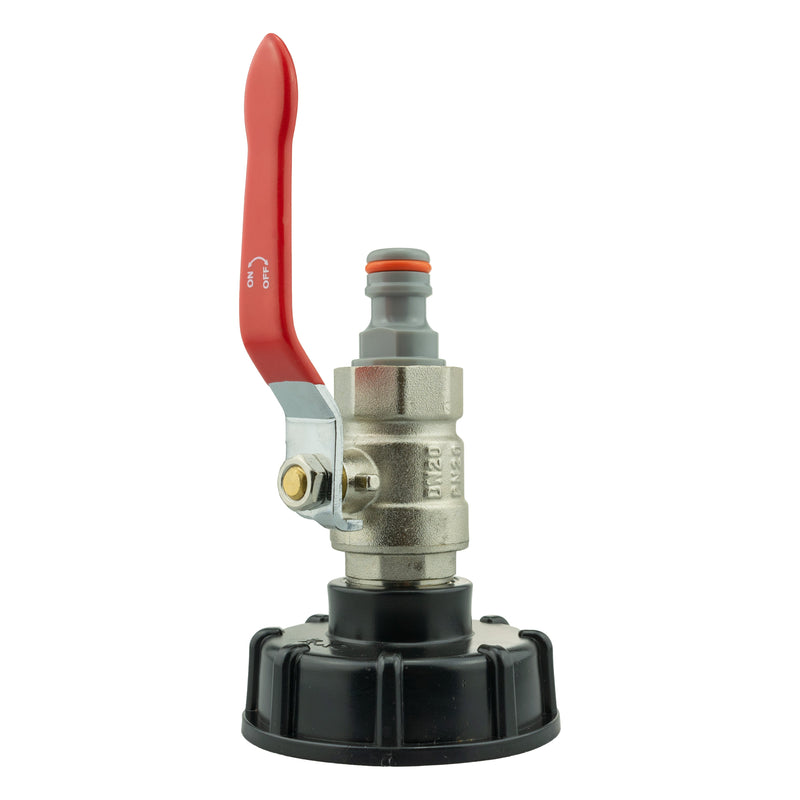 IBC 2” S60X6 Cap with Lever Valve and Male Quick Connector WL - Home & Garden > Lawn & Garden