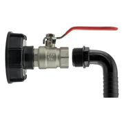 IBC 2” S60X6 Cap with Lever Valve and 20mm Barbed Elbow - Home & Garden > Lawn & Garden