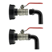 IBC 2” S60X6 Cap with Lever Valve and 20mm Barbed Elbow - Home & Garden > Lawn & Garden