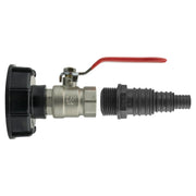 IBC 2” S60X6 Cap with Lever Valve and Pond Connector 13/20/25mm Barb - Home & Garden > Lawn & Garden