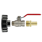IBC 2” S60X6 Cap with Lever Valve and 13mm Brass Barb - Home & Garden > Lawn & Garden