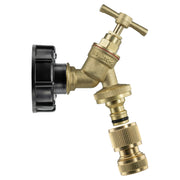 IBC 2” S60X6 Cap with Brass Bib Quick Connect Tap and Hose Connector - Home & Garden > Lawn & Garden