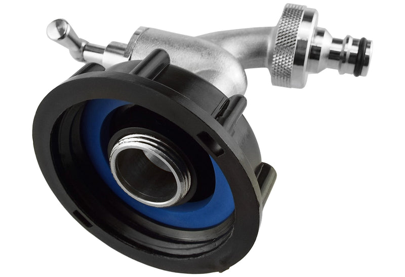 IBC 2” S60X6 Cap with Quick Connect Nickle Plated Bib Tap ½” BSP - Home & Garden > Lawn & Garden