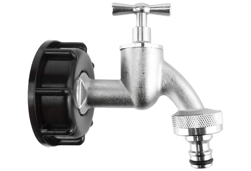 IBC 2” S60X6 Cap with Quick Connect Nickle Plated Bib Tap ½” BSP - Home & Garden > Lawn & Garden