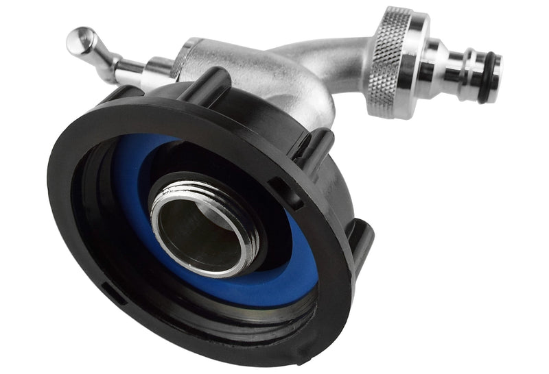 IBC 2” S60X6 Cap with Quick Connect Nickle Plated Bib Tap ½” BSP - Home & Garden > Lawn & Garden