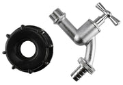 IBC 2” S60X6 Cap with Nickle Plated Bib Tap ½” Barb - Home & Garden > Lawn & Garden