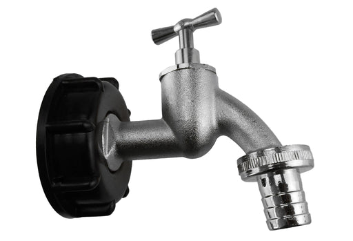 IBC 2” S60X6 Cap with Nickle Plated Bib Tap ½” Barb - Home & Garden > Lawn & Garden