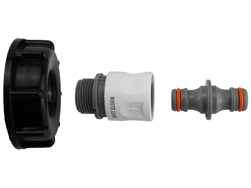 IBC 2” S60X6 Cap with ¾” BSP Threaded Hose Connector and Double Male WL - Hardware > Plumbing > Plumbing Fittings & Supports > Pipe Connectors