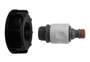 IBC 2” S60X6 Cap with ¾” BSP Threaded Hose Connector and Double Male WL - Hardware > Plumbing > Plumbing Fittings & Supports > Pipe Connectors