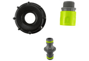 IBC 2” S60X6 Cap with ¾” BSP Threaded Hose Connector and Double Male Lime - Hardware > Plumbing > Plumbing Fittings & Supports > Pipe Connectors