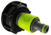 IBC 2” S60X6 Cap with ¾” BSP Threaded Hose Connector and Double Male Lime - Hardware > Plumbing > Plumbing Fittings & Supports > Pipe Connectors