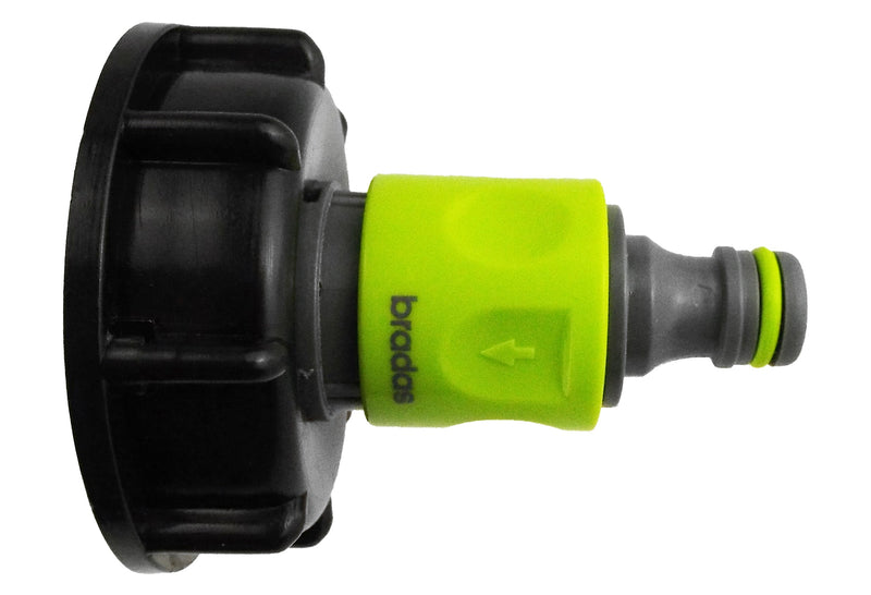 IBC 2” S60X6 Cap with ¾” BSP Threaded Hose Connector and Double Male Lime - Hardware > Plumbing > Plumbing Fittings & Supports > Pipe Connectors