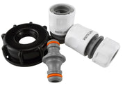 IBC 2” S60X6 Cap with Threaded Hose Fitting, Double Male and Hose Connector WL - Hardware > Plumbing > Plumbing Fittings & Supports > Pipe Connectors