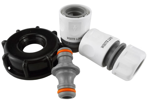 IBC 2” S60X6 Cap with Threaded Hose Fitting, Double Male and Hose Connector WL - Hardware > Plumbing > Plumbing Fittings & Supports > Pipe Connectors
