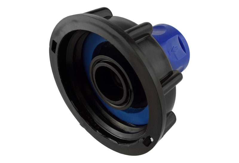 IBC 2” S60X6 Cap with ¾” BSP Threaded Hose Connector Blue - Hardware > Plumbing > Plumbing Fittings & Supports > Pipe Connectors