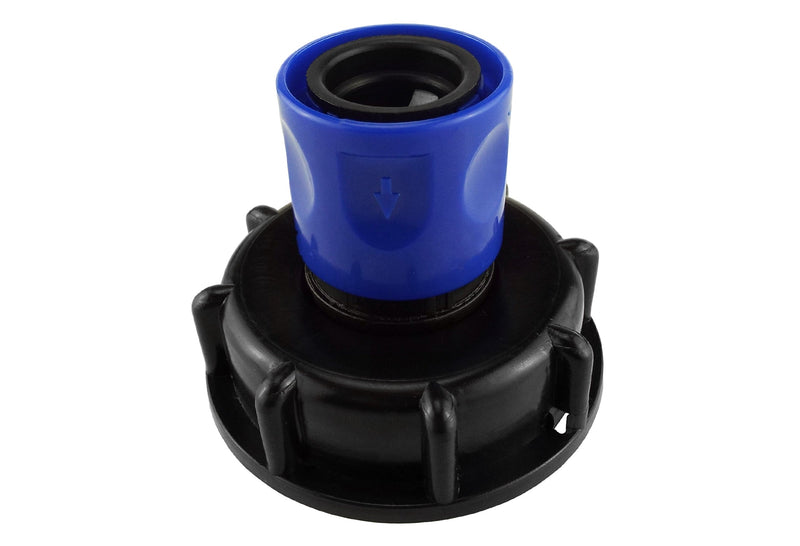 IBC 2” S60X6 Cap with ¾” BSP Threaded Hose Connector Blue - Hardware > Plumbing > Plumbing Fittings & Supports > Pipe Connectors
