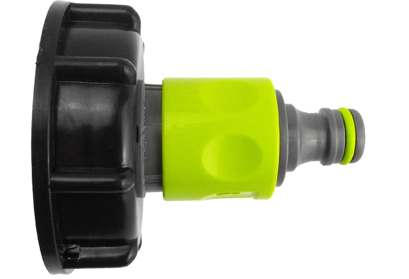 IBC 2” S60X6 Cap with ¾” BSP Threaded Hose Connector and Double Male Lime - Hardware > Plumbing > Plumbing Fittings & Supports > Pipe Connectors