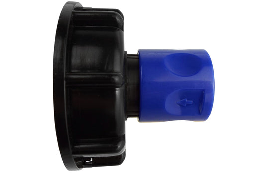 IBC 2” S60X6 Cap with ¾” BSP Threaded Hose Connector Blue - Hardware > Plumbing > Plumbing Fittings & Supports > Pipe Connectors