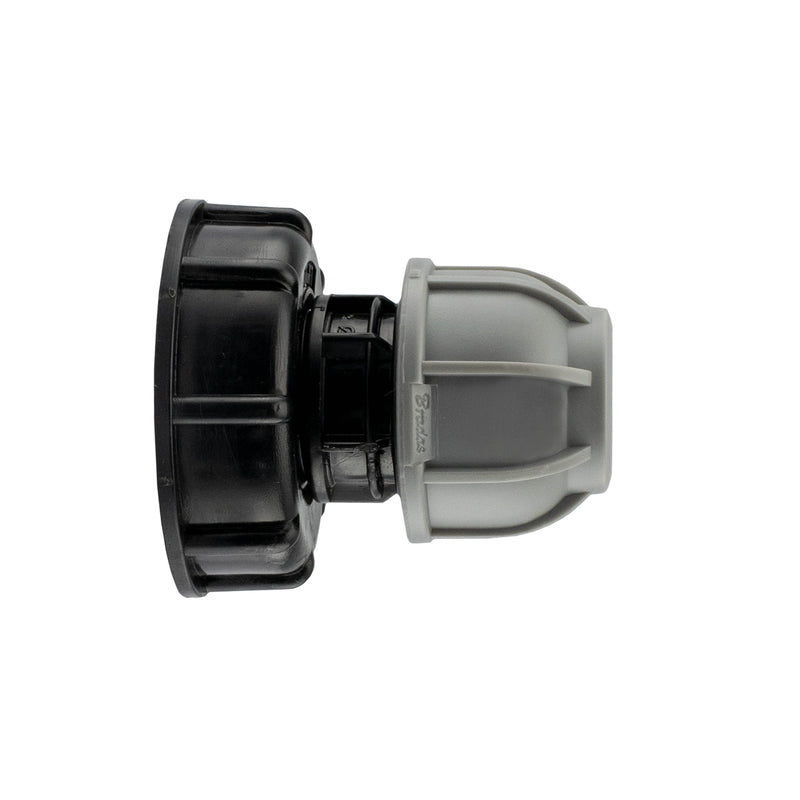 IBC 2” S60X6 Cap with 25mm MDPE Straight - Home & Garden > Lawn & Garden