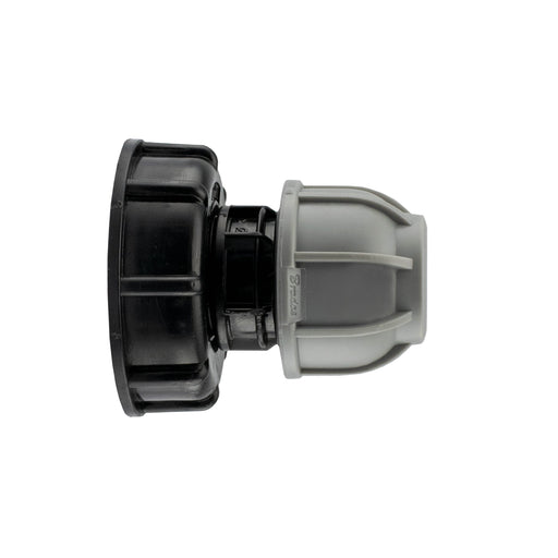 IBC 2” S60X6 Cap with 25mm MDPE Straight - Home & Garden > Lawn & Garden