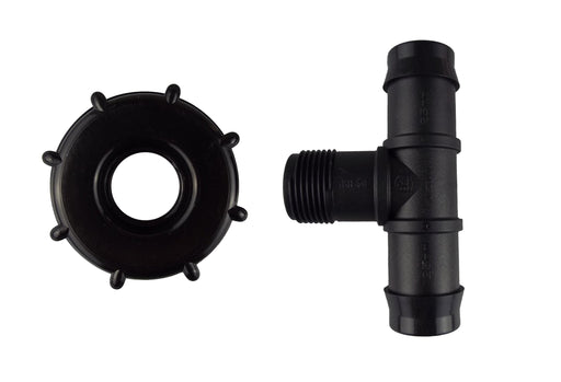 IBC 2” S60X6 Cap with 25mm Barbed Tee - Home & Garden > Lawn & Garden