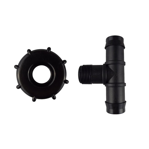 IBC 2” S60X6 Cap with 19mm Barbed Tee - Home & Garden > Lawn & Garden