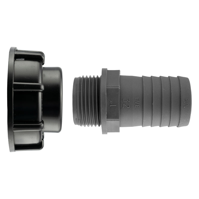 IBC 2” S60X6 Cap with 32mm Barb Straight - Home & Garden > Lawn & Garden