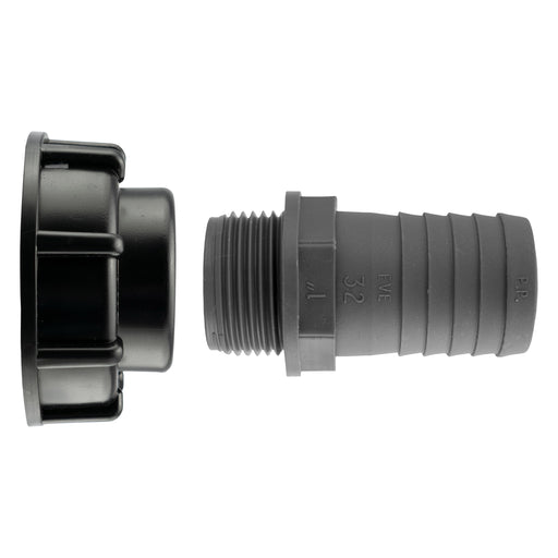 IBC 2” S60X6 Cap with 32mm Barb Straight - Home & Garden > Lawn & Garden